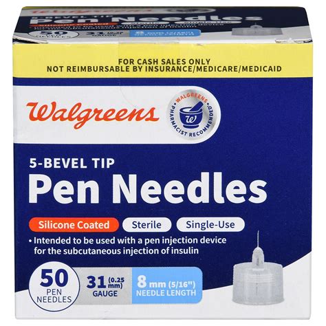 Walgreens needles. 