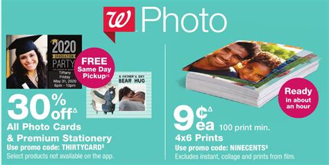 Walgreens offers 8" x 10" Photo Print (Glossy) for Free when you apply coupon code RAIN8X10 in cart. Select free store pick up where available.Note: Must select the 8x10 ….