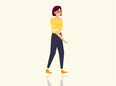 Walk cycle animation Character animation After Effects Gif by