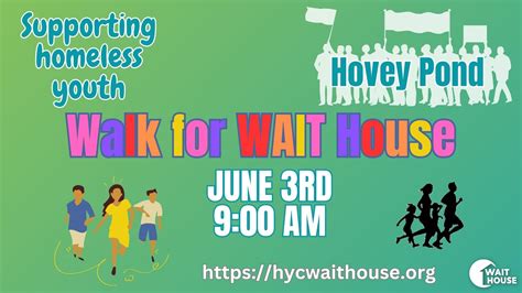 Walk for WAIT House coming to Hovey Pond Park