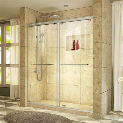 Walk in shower doors lowes. Shop OVE Decors Sydney Polished Chrome 58-1/2-in to 60-in x 78.75-in Frameless Sliding Shower Door in the Shower Doors department at Lowe's.com. Instantly upgrade your bathroom with modern urban style with a 60-in sliding glass shower door from the OVE Sydney collection. ... (Lowe's item #667449) to convert to a corner shower, side panel sold ... 