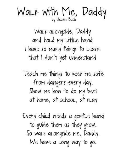Check out our walk with me daddy poem printable selection for th