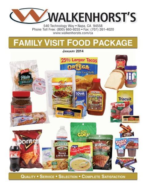 Walkenhorst food packages. Ohio state rules define a package as one box of 30 pounds or less, no bigger than one foot by two feet by 28 inches. Inmates can receive up to four packages a year, depending on their security level. Up to two of the packages can be food. Food and nonfood items have to be mailed separately. Non-food packages can include shoes, music CDs ... 