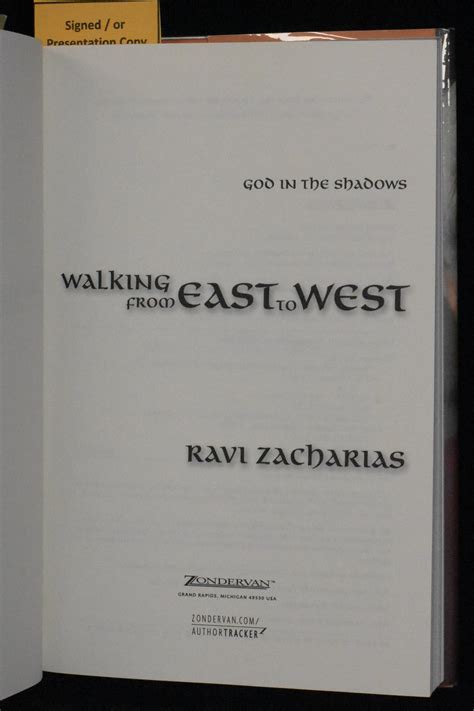 Read Online Walking From East To West God In The Shadows By Ravi Zacharias