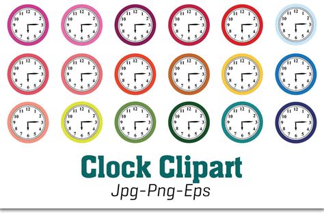 Wall Clock Clipart Vector Images (over 130)