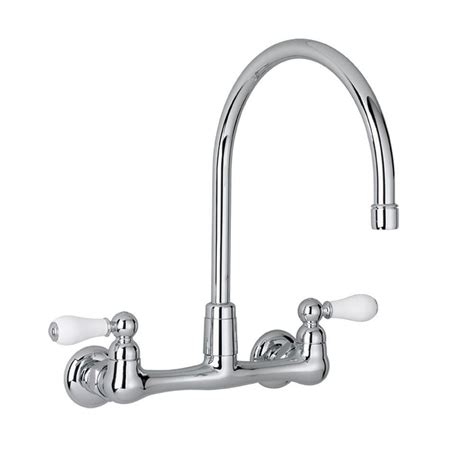 Wall Mount Kitchen Faucet Polish Chrome Double Cross Handle …