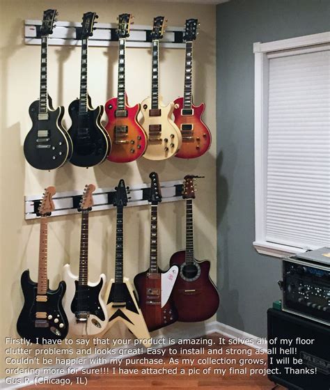Wall guitar hanger. AUTO GRIP SYSTEM (AGS) GUITAR HANGER, STEEL WALL MOUNT, SHORT ARM. Description. ... (1.57” – 2.05”) including classic, acoustic, electric and bass guitars. The attached N.I.N.A. (Narrow Instrument Neck Adjustment, HA301) are specially designed to increase the thickness of AGS arms to accommodate narrow neck instruments from min. … 