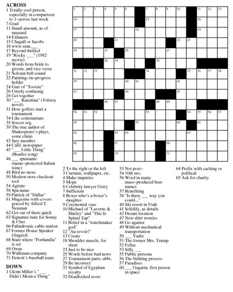 Wall street degree crossword clue. All solutions for "High degree" 10 letters crossword clue - We have 8 answers with 3 to 9 letters. Solve your "High degree" crossword puzzle fast & easy with the-crossword-solver.com ... Wall Street Journal. 15.02.2024. Newsday. 15.06.2023. New York Times. 12.09.2021. The Washington Post. 18.11.2018. Newsday.com. 10.08.2018. Premier … 