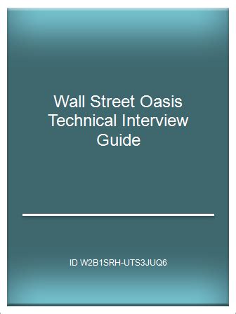 Wall street oasis technical interview guide. - Viabilità appenninica dall'età antica ad oggi.