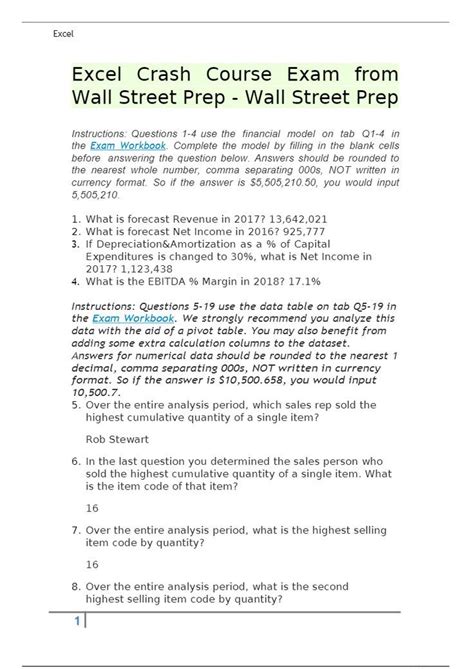 Wall street prep accounting crash course exam answers. About Wall Street Prep Self-Study Financial Modeling Packages Premium Package Most Popular Basic Package Accounting, Finance & Credit Accounting Crash Course Advanced Accounting Crash Course in Bonds Analyzing Financial Reports Interpreting Non-GAAP Reports Productivity & Data Analysis Excel Crash Course PowerPoint Crash Course Ultimate Excel ... 