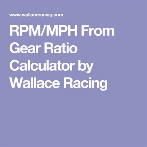 Calculate 1/8 mile ET,MPH and Ideal Gear Ratio using HP - by Wallace Racing Home of Pontiac Powered Firebirds,Trans Ams,Pontiac Powered Dragsters,Pontiac Power Rules! ... Wallace Racing BACK to Auto Math. Calculate 1/4 Mile Stats: Quarter Mile ET/Gear Calculator: Vehicle Weight (in pounds): Vehicle Horsepower: RPM through lights: Tire Diameter ...