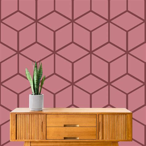 Wallpaper Design / Wall Stencil / Geometric Patterns / 001 Homartz