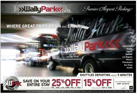 Wally parking discount code. LAX parking coupons Save $'s on airport parking at LAX Airport. Get your parking promo code today & save! ... "We have been using Wally Park Express for over 25 years 