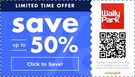Save up to 50% off with WallyPark Coupon Codes , Discount Codes. Enjoy free valid WallyPark Coupons & Promo Codes now! 100% verified. 9,659,141 vouchers for 30,514 stores, Updated on May 12,24. 