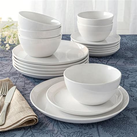 Walmart Dish Sets, vancasso, Series Haruka, 16 pieces Porcelain Dinnerware  Set, Ivory Black White Dinner Set, Service for 4.