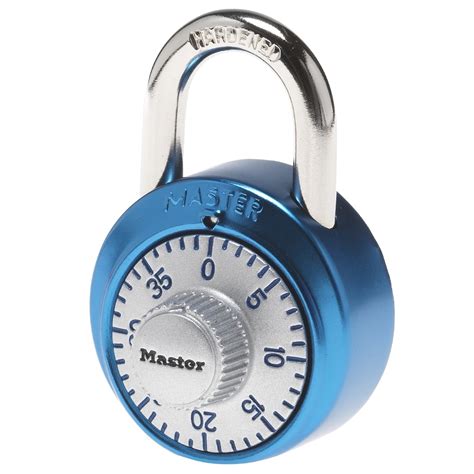Master Lock 1530T Dial Combination Padlock, 1-7/8 in. Wide, Assorted Colors, 2-Pack Indoor padlock is best used as a school locker lock and gym lock, providing protection and security from theft Preset three-digit combination lock for keyless convenience; same combination opens both locks. 