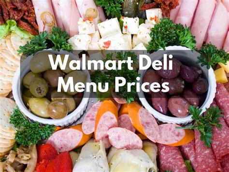 Walmart deli menu and prices. Come down and visit us in person at 201 S Edwards Blvd, Lake Geneva, WI 53147 . We're here every day from 6 am for your convenience. Order sandwiches, party platters, deli meats, cheeses, side dishes, and more at everyday low prices at Walmart so you can save money and live better. 