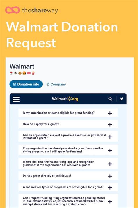 Walmart donation requests. Corporate giving at Walmart is as much about giving hope and inspiring change as it is about giving money. Working together with our customers, Walmart has raised and donated more than $500 million to non-profit organizations - one meal, one blanket, one school, one community at a time. First, a few ground rules: 