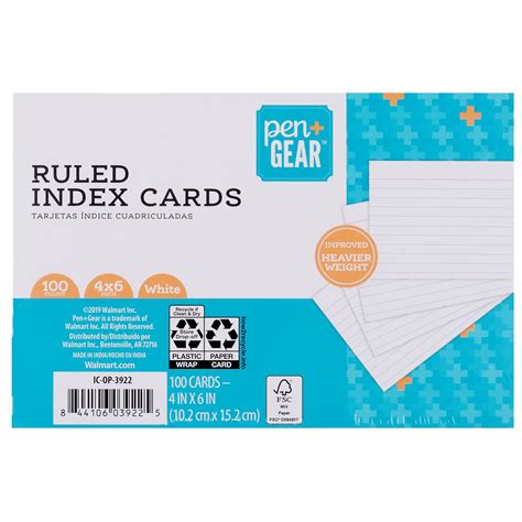 Walmart index cards. Rumbeast 6 Packs Colorful Index Cards with 1 Sheet Sticky Tabs, 3" x 5" Ringed Index Cards Coil Spiral Ruled Index Cards for Noting, Listing, Studying. 115 ... 