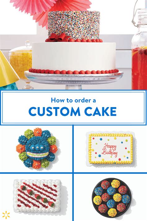 There are two ways to order a custom cake from Walmart: On