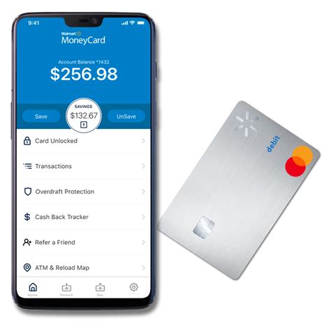 Walmart money app. Walmart MoneyCard is a reloadable debit card that earns you cash back on Walmart purchases, up to $75 each year. You can also get overdraft protection, early direct deposit, and 2% APY on savings with this card. 
