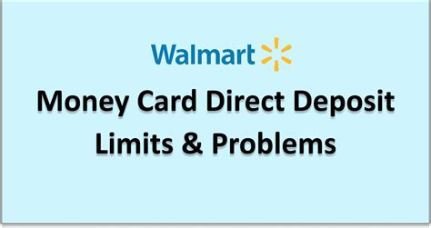 Walmart money card direct deposit problems. Things To Know About Walmart money card direct deposit problems. 