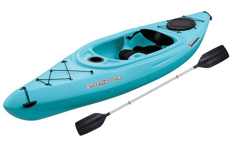 Product details. The Sun Dolphin Aruba 12' Sit-in Recreational Kayak is made for easy paddling and tracking with maximum stability. It's designed with storage compartments for take-along items and it comes with a paddle. This river kayak can also be used in lakes. The large seating area and adjustable foot braces allow a customized fit to help ... . 