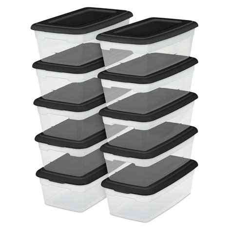 Walmart sterilite bins. Clear some clutter from your home and put away all those larger bulky items taking up space in your closet with this 12-Pack of Sterilite 30-Quart Clear Plastic Stackable Storage Bin Totes. These storage totes are crafted out of durable plastic materials, making them ideal for storing heavier items such as boots, accessories, small household tools, and … 