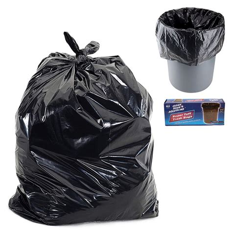 Plasticplace 65 Gallon Trash Bags, 1.5 Mil, Blac