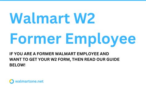 Walmart w-2 former employee. Things To Know About Walmart w-2 former employee. 