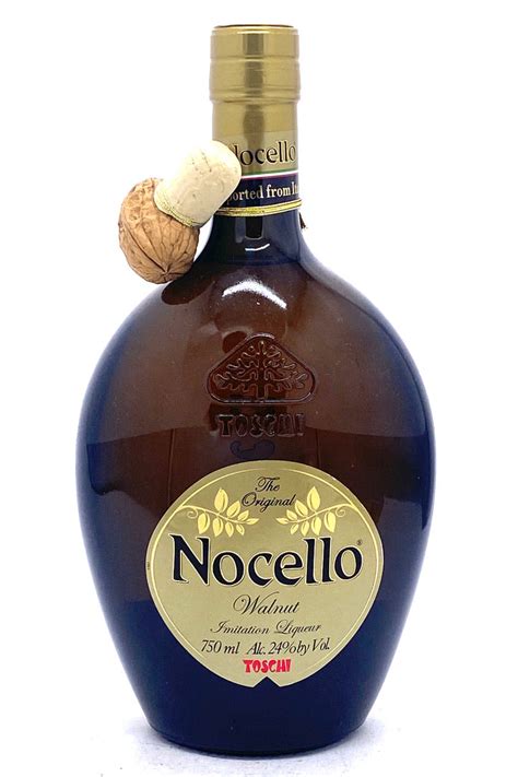Walnut liqueur. Toschi Nocello 750mlWith a delicate, fragrant flavour, Nocello is a liqueur made from walnuts and hazelnuts with an alcohol content of 24% by volume. 
