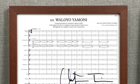 Waloyo Yamoni Signed First Page of...