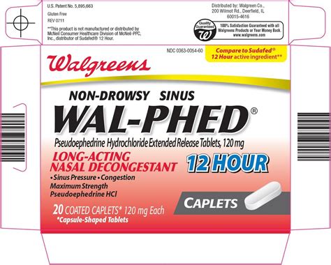 Walphed - Shop Wal-Phed D 12-Hour Non-Drowsy Sinus Relief Caplets and read reviews at Walgreens. View the latest deals on Walgreens Allergy Medicine.