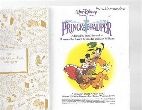 Read Walt Disney Pictures Presents The Prince And The Pauper By Fran Manushkin