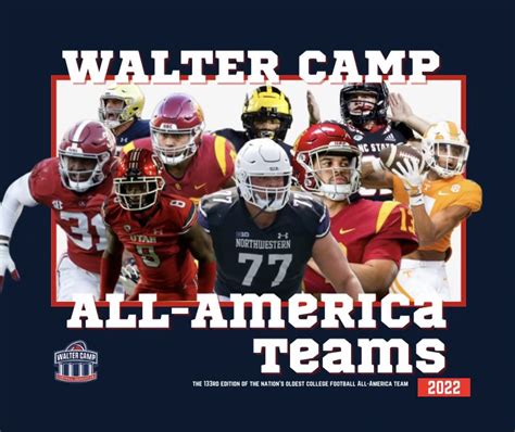 The Walter Camp Football Foundation, an all-volunteer organization and caretaker of the nation's oldest college football All-America team, has announced their selections for the 2022 college football preseason first and second team All-Americans. Ohio State leads the way with four total selections - wideout Jaxson Smith-Njigba and running .... 