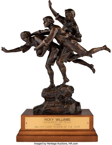 The Walter Camp Award is given annually to the collegiate football player of the year as voted on by a group of NCAA Division I coaches. This impressive .... 