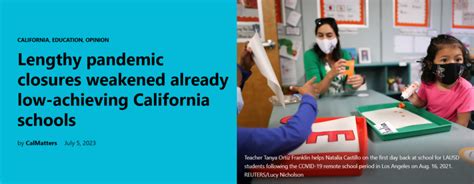 Walters: Pandemic closures weakened low-achieving California schools
