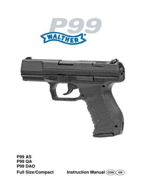 Walther p99 owners manual for free. - Para morir parados en la esquina.
