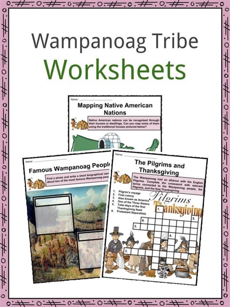 Wampanoag Indians Facts, Worksheets, Culture & History For Kids