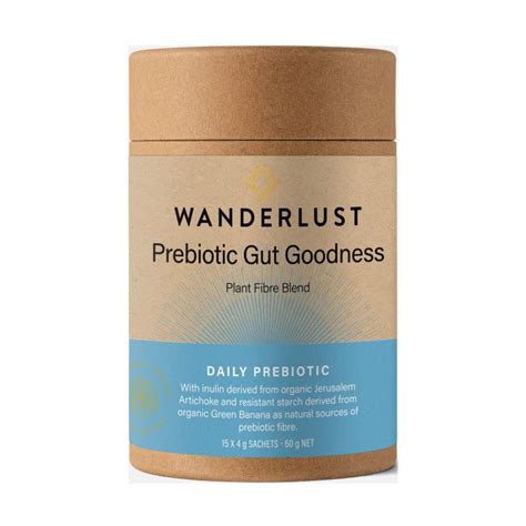 Wanderlust Prebiotic Gut Goodness Sachet 4g x 15 Sachets Plant Fibre Blend