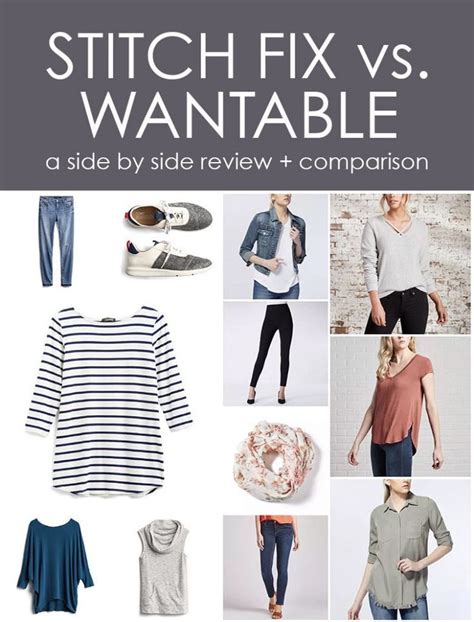 Wantable vs stitch fix. 31 July 2020 ... There are about 25 questions starting with a carousel of flatlay outfit pictures that you rank as something you would or wouldn't wear. And this ... 