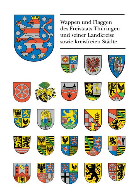 Wappen der landkreise und kreisfreien städte des freistaats thüringen. - Spalding education teachers guide for sale.