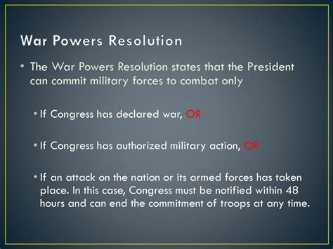 War Text Resolution Powers