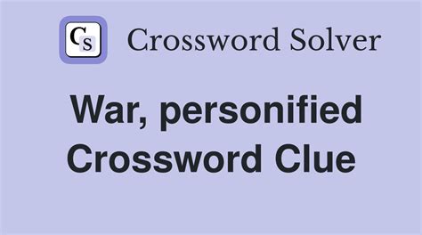 The Crossword Solver found 30 answers to "Our world, personified", 11 letters crossword clue. The Crossword Solver finds answers to classic crosswords and cryptic crossword puzzles. Enter the length or pattern for better results. Click the answer to find similar crossword clues . Enter a Crossword Clue.. War personified crossword clue 4 letters