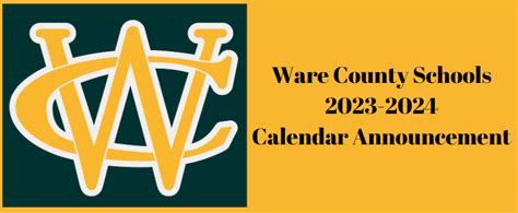 Ware county football schedule 23-24. The calendar is accessible on the district website under Menu>Calendars and Menus>2023-2024 Ware County Schools Calendar or by clicking https://5il.co/1keba. Find Us Waycross Middle School 700 Central Avenue Waycross, GA 31501 Phone: 912-287-2333 Fax: 912-287-2352 