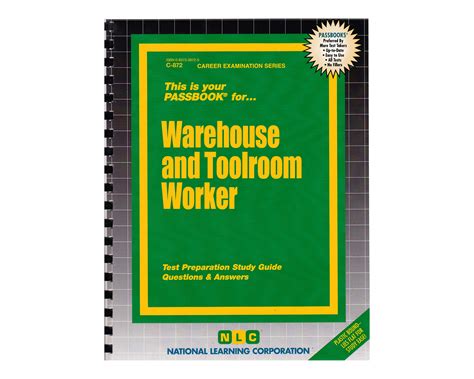 Warehouse and toolroom worker test study guide. - Family and consumer science praxis study guide.