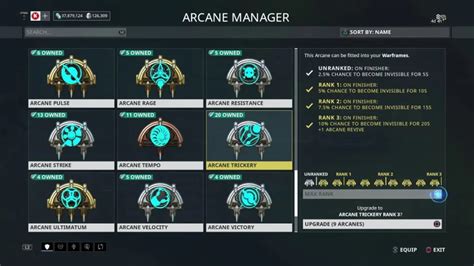 Arcane Agility is an Arcane Enhancement that provides a 60% chance whenever the player receives damage to increase Warframe parkour velocity for 18 seconds. Can be sold for 500 Credits 500. Awarded for killing or capturing the Eidolon Gantulyst. Dropped in Rotation C of Orphix Pluto Proxima or Veil Proxima missions. Awarded at Tier 9 of The Circuit on Normal Mode for Week 2. All drop rates ... .
