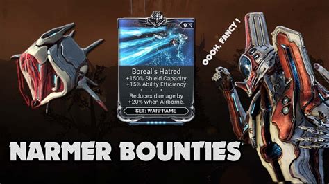 Warframe narmer bounties. But if not, play Narmer bounties in public if your gear is not good for killing many and quickly. You get lots of ostron standing and Narmer isoplasts that you'll need a few of to reach your daily cap. For eidolons, prepare a volt with the shock trooper augment, subsume the mirage warframe to unlock eclipse to put on your volt, get a sniper ... 