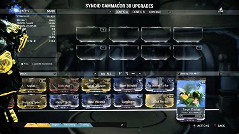 Warframe polarities. Counterpoint: Taking the polarities away from the slots means that, with aggressive optimisation, you can store the whole 'bank of polarities' thing in 4 to 6 bytes per item. Compare and contrast the impact of needing multiple items: tracking a full separate set of 3 appearances, 3 loadouts, in-use polarities, rank and other miscellany like ... 