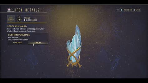 How to get Seriglass Shard in Warframe. Warframe is a popular free-to-play online action game developed and published by Digital Extremes. In the game, players take on the role of the Tenno, a race of ancient warriors who have awoken from centuries of cryosleep to find themselves at war with different factions. One of the key aspects of .... 
